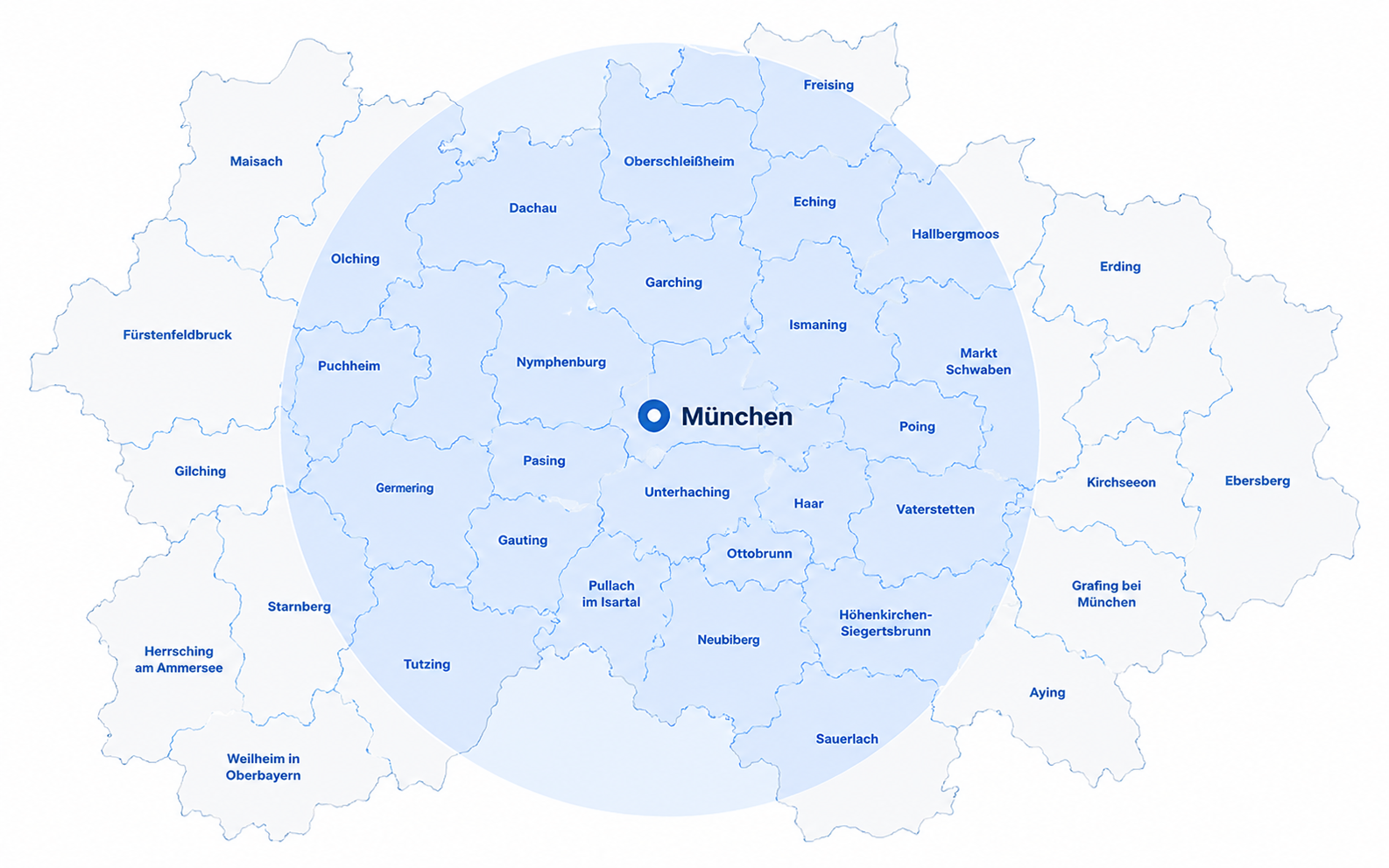 Einsatzgebiet München und Umgebung